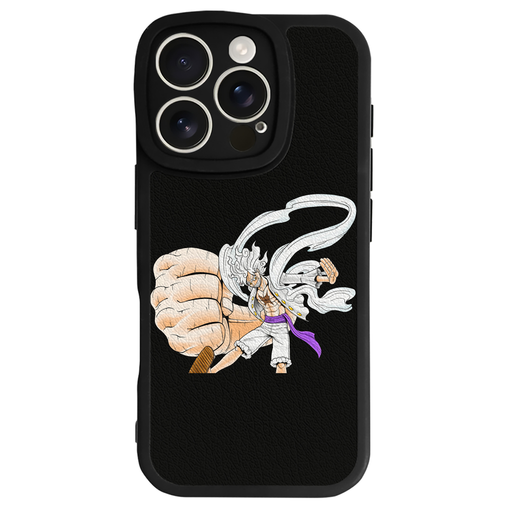 （画像用） ワンピース モンキー・D・ルフィ ONE PIECE Monkey D. Luffy 【iPhone 16シリーズ対応】シリコンスマホケース（レザー調） 材質：シリコン